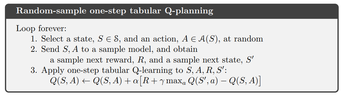 8_1_3_ramdom_sample_one_step_tabular_q_planning_psuedo_code