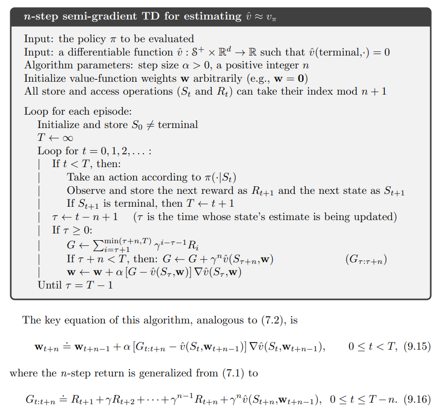 9_4_2_n_step_semi_gradient_td_pseudocode